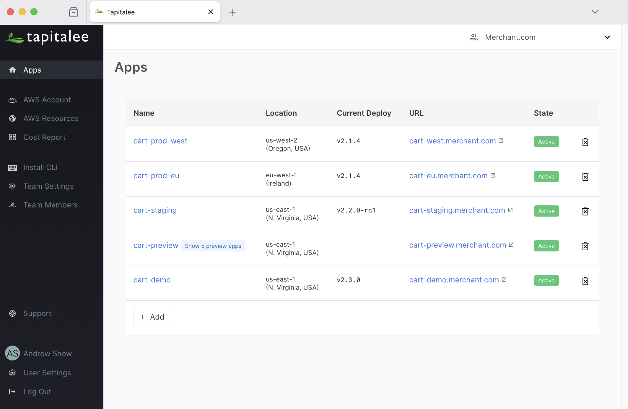 Tapitalee Screenshot