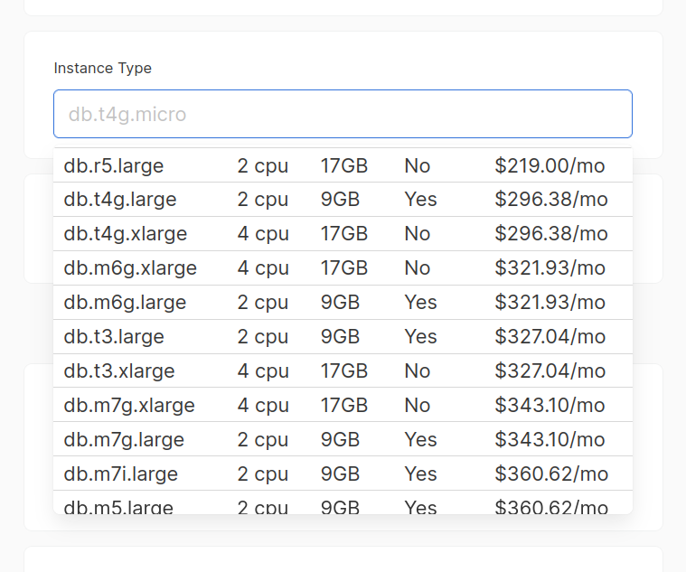 Cost Report Screenshot